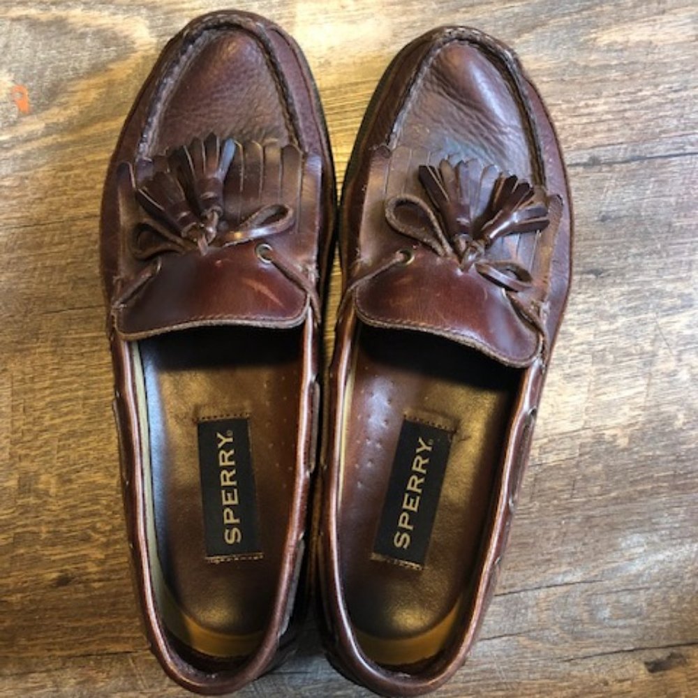 Men's Brown Leather Sperry Topsiders